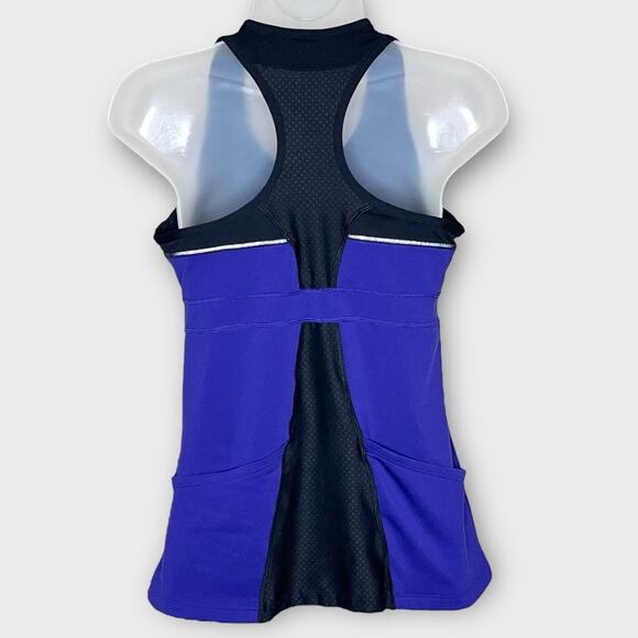 ATHLETA Purple & Black Turbocharge Racerback Running Tank Size Small - Picture 2 of 5